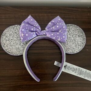 Disney Purple and Silver Minnie Mouse Ears Headband